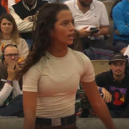 Rayssa Leal, skatista brasileira, durante etapa da SLS em Roland Garros Rayssa Leal, skatista brasileira, durante etapa da SLS em Roland Garros