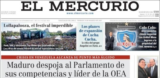 Colo-Colo, jornal - Reprodução - Reprodução