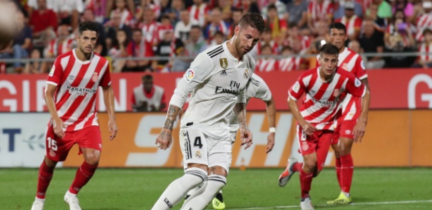 Sergio Ramos em ação pelo Real Madrid -  REUTERS/Albert Gea