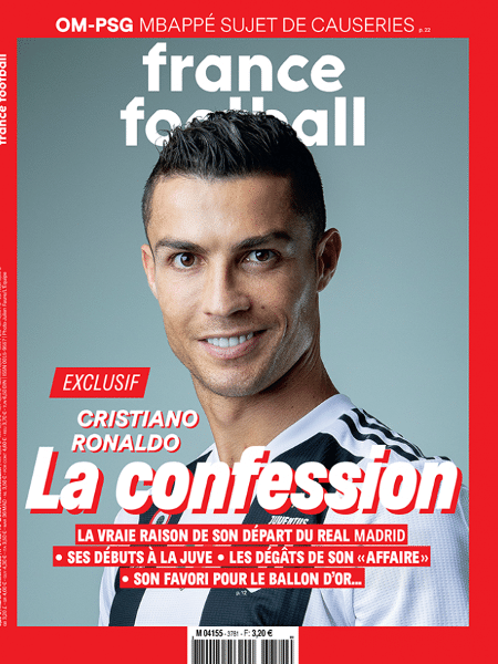 Capa da revista France Football com Cristiano Ronaldo - Reprodução - Reprodução