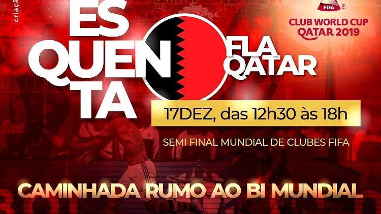 Convoca&ccedil;&atilde;o dos torcedores do Flamengo em Doha - Divulga&ccedil;&atilde;o