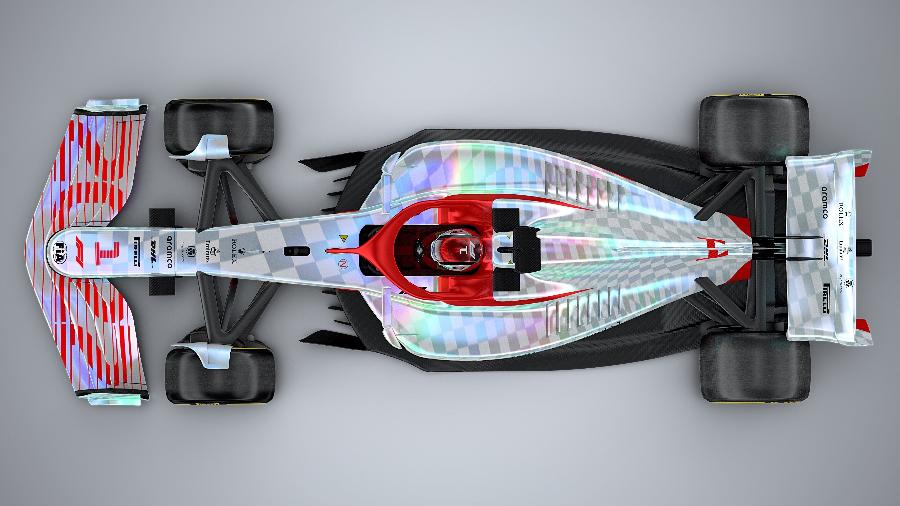 Protótipo do novo carro que a Fórmula 1 passará a usar a partir da próxima temporada - Fórmula 1