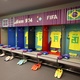 Brazil changing room at Estadio 974 before the game against South Korea - Hector Vivas - FIFA/Getty Images