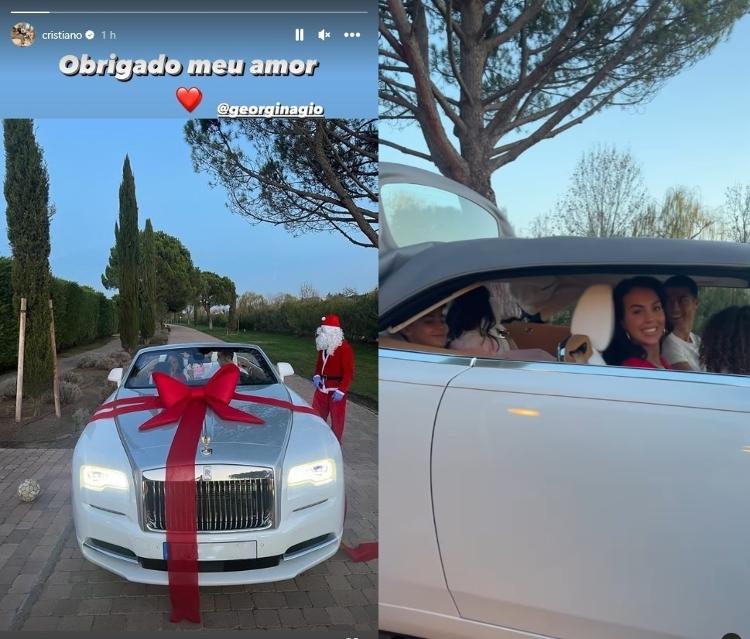 Cristiano Ronaldo ganó un Rolls-Royce como regalo de Navidad de Georgina Rodríguez: el auto será uno de los 20 que ocuparán el garaje de - Reproducción - Reproducción
