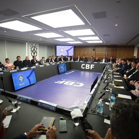 Presidente da CBF, Ednaldo Rodrigues, se reúne com os 40 clubes das Séries A e B