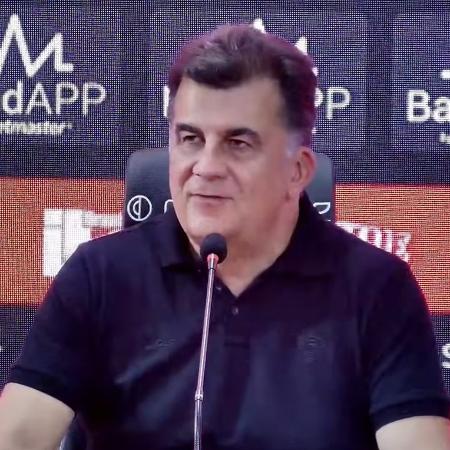 Fabio Mota, presidente do Vitória, em pronunciamento após derrota para o Palmeiras no Brasileirão