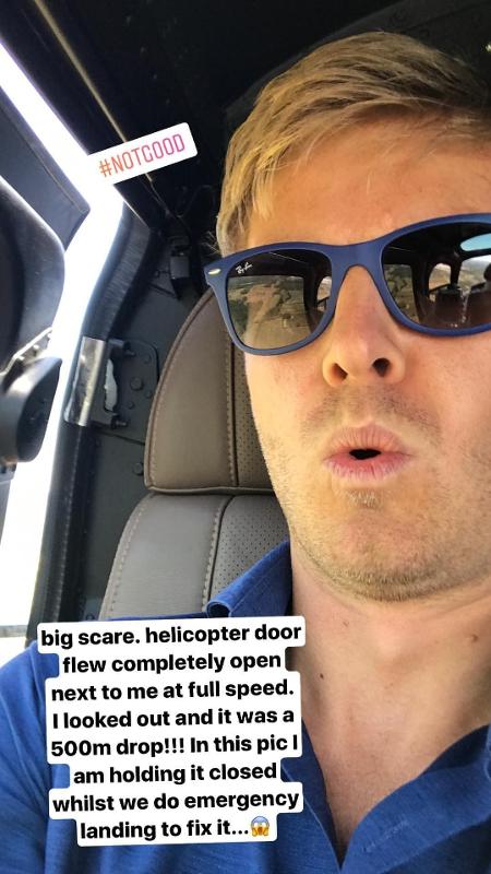 Rosberg toma susto em helicóptero - Reprodução/Instagram