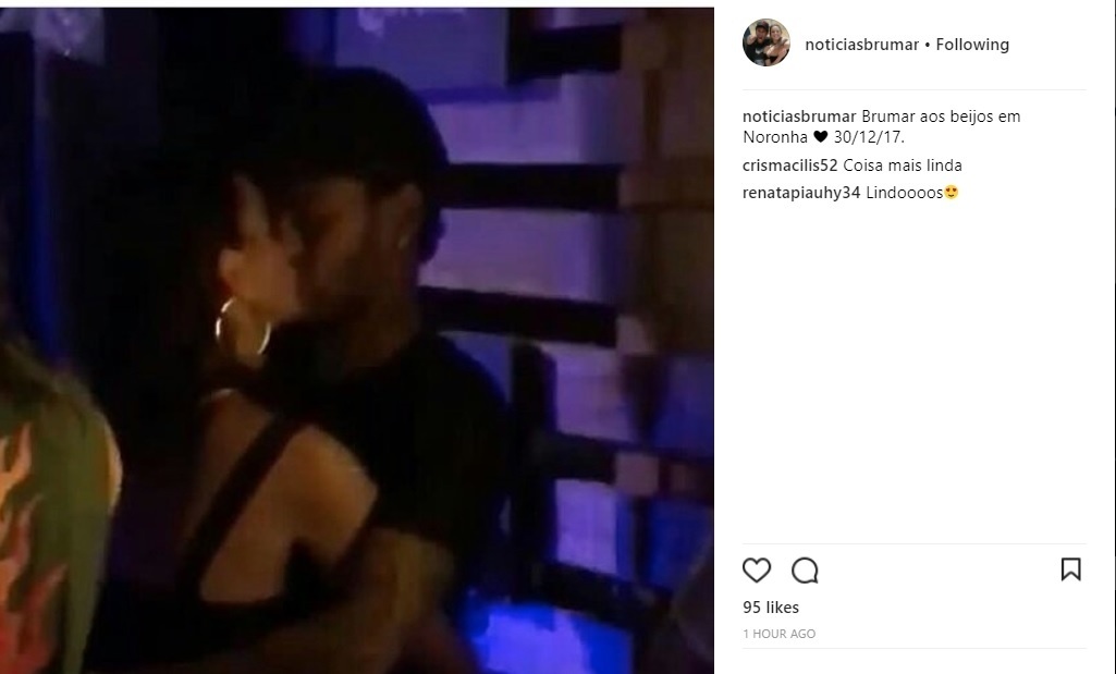 Neymar e Bruna Marquezine trocam beijos em Fernando de Noronha - Reprodução