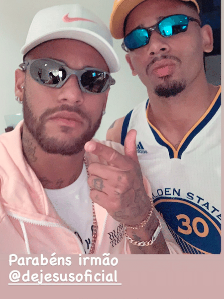 Neymar Jr parabeniza Gabriel Jesus - Instagram