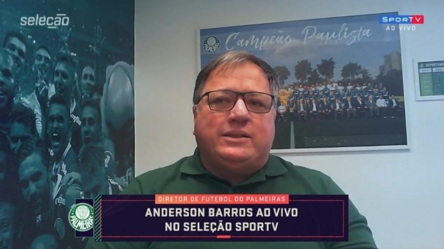 Anderson Barros, dirigente do Palmerias, não teme possível saída de Abel Ferreira - Reprodução/SporTV