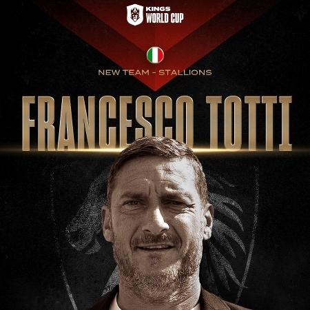 Francesco Totti foi anunciado para disputar o torneio organizado por Gerard Piqué