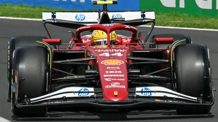 Lewis Hamilton, piloto da Ferrari, durante treino do GP da Austrália Lewis Hamilton, piloto da Ferrari, durante treino do GP da Austrália