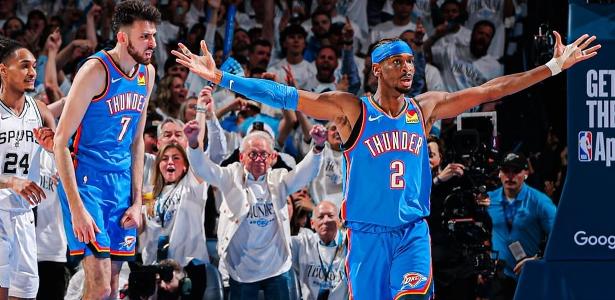 Thunder reage no jogo 2, supera os Spurs e empata série final da Conferência Oeste na NBA