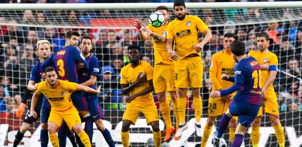 Messi Atlético de Madri Barcelona gol falta - David Ramos/Getty Images - David Ramos/Getty Images