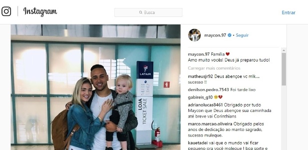 Maycon viaja com a família para a Ucrânia para fechar saída do Corinthians - Reprodução/Instagram