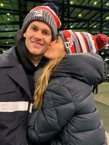 Gisele e Tom Brady após um dia de jogo dos Patriots  - Reprodução/Instagram