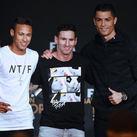 Neymar, Messi e Cristiano Ronaldo: concorrência pesada