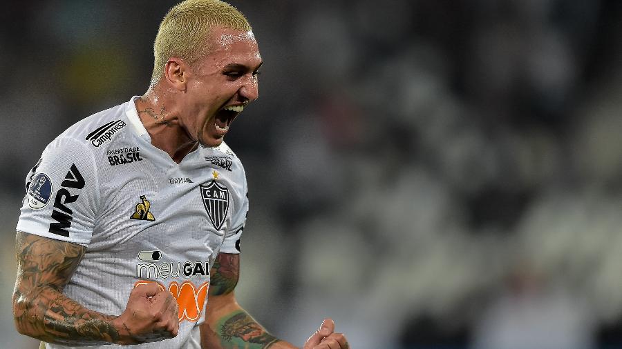 Vinicius Goes, jogador do Atletico-MG, comemora seu gol durante partida contra o Botafogo pela Copa Sul-Americana - Thiago Ribeiro/AGIF