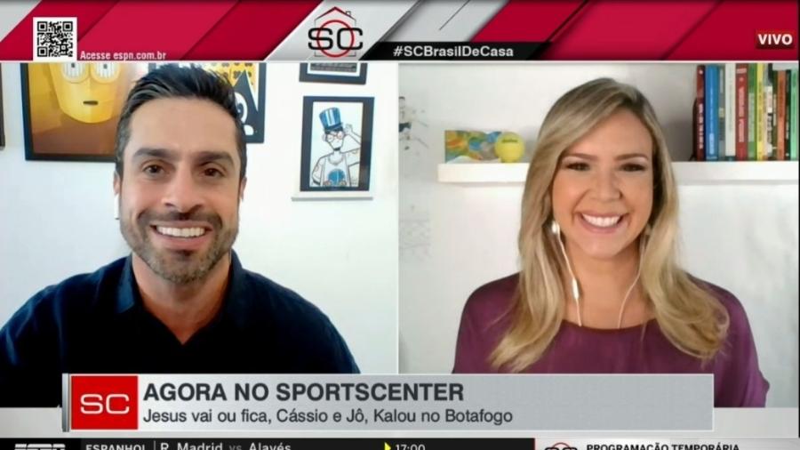 Daniela Boaventura e Luciano Amaral, no SportsCenter: ESPN e Fox Sports padronizam transmissões - Divulgação