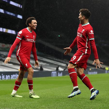 Alexander-Arnold e Firmino marcaram na vitória do Liverpool sobre o Tottenham pelo Campeonato Inglês - Catherine Ivill/Getty Images