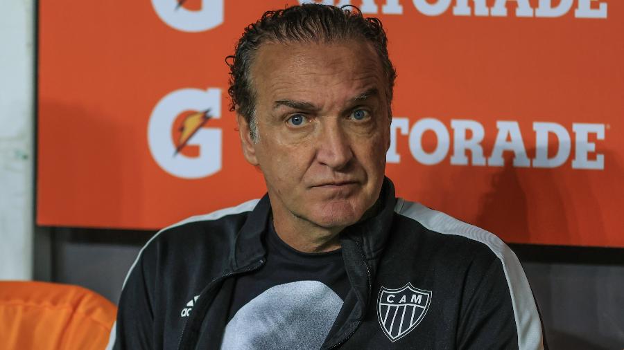 Cuca, treinador do Atlético-MG, durante partida contra o Palmeiras válida pela Libertadores - Marcello Zambrana/AGIF