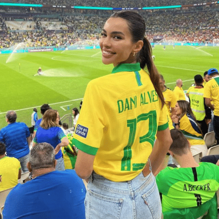 Joana Sanz, mulher de Daniel Alves, durante a Copa do Mundo de 2022, no Qatar - Reprodução/Instagram
