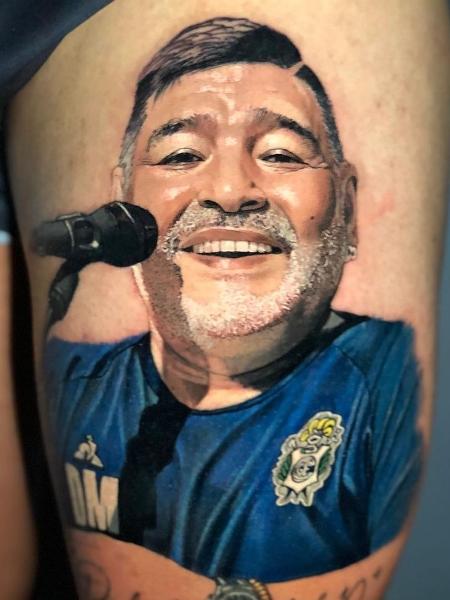 Tatuagem em homenagem a Diego Maradona - Reprodução/Instagram