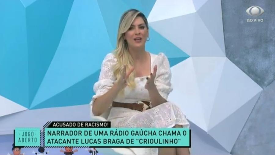 Renata Fan condena narrador por uso de termo racista contra Lucas Braga - Reprodução/Band
