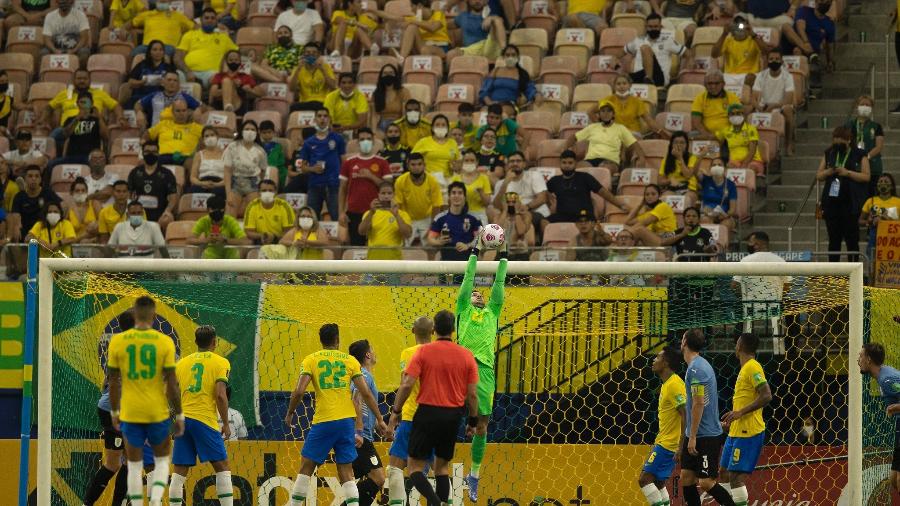 Jogo anterior da seleção foi contra o Uruguai, na Arena da Amazônia, e recebeu 12,5 mil pessoas no mês passado - Lucas Figueiredo/CBF