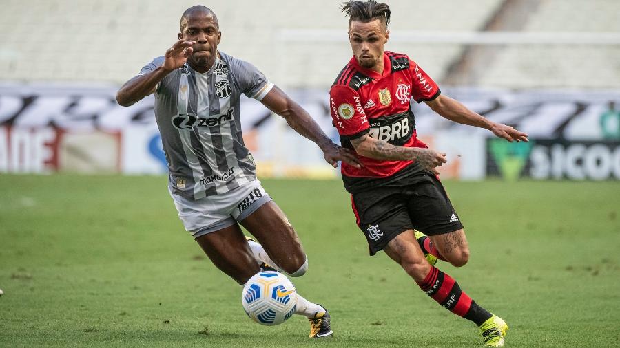 Michael, do Flamengo, em duelo com o Ceará, no Castelão, pelo primeiro turno do Brasileiro 2021 - Alexandre Vidal / Flamengo