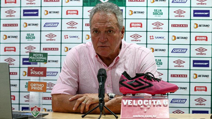 Abel Braga, técnico do Fluminense, em coletiva após derrota para o Bangu - Lucas Merçon / Fluminense