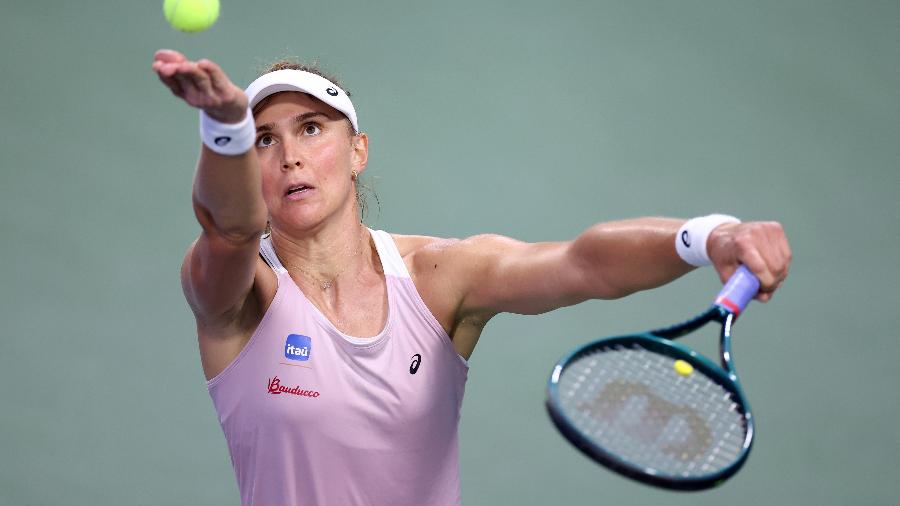 Beatriz Haddad Maia na primeira rodada do US Open de 2024 - Luke Hales/Getty Images