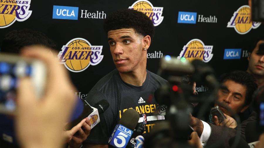 Lonzo Ball, novo jogador do Los Angeles Lakers - Sean M. Haffey/Getty Images/AFP