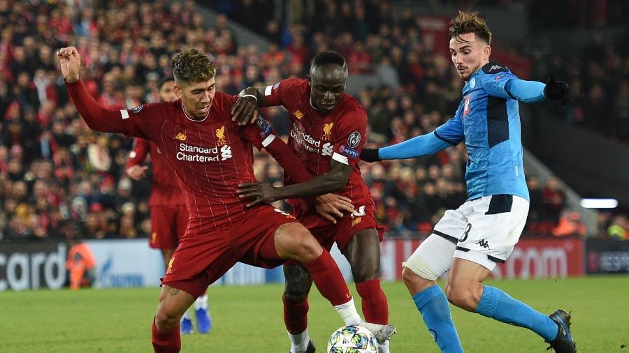 Liverpool ficou no 1 a 1 em casa com o Napoli e vai ter maratona decisiva em dezembro - Oli SCARFF / AFP