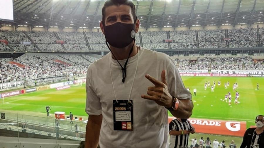 Diego Costa assiste Atlético-MG e River pela Libertadores, no Mineirão - Instagram