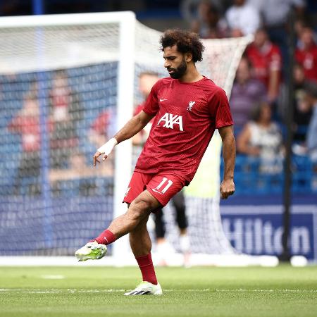 Salah durante a partida entre Liverpool e Chelsea