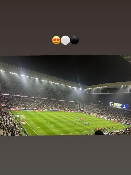 Volante José Martinez publicou foto durante Corinthians x Red Bull Bragantino, pela Sul-Americana