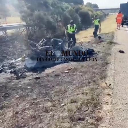 Carro dirigido por Diogo Jota ficou completamente destruído após acidente Carro dirigido por Diogo Jota ficou completamente destruído após acidente