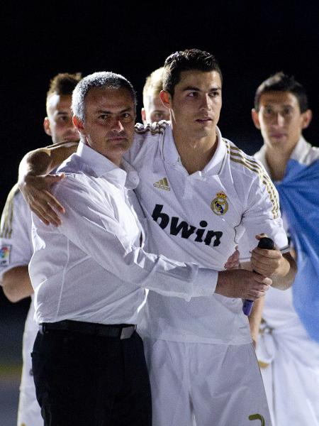 José Mourinho e Cristiano Ronaldo trabalharam juntos no Real Madrid - AFP PHOTO/ Jaime REINA