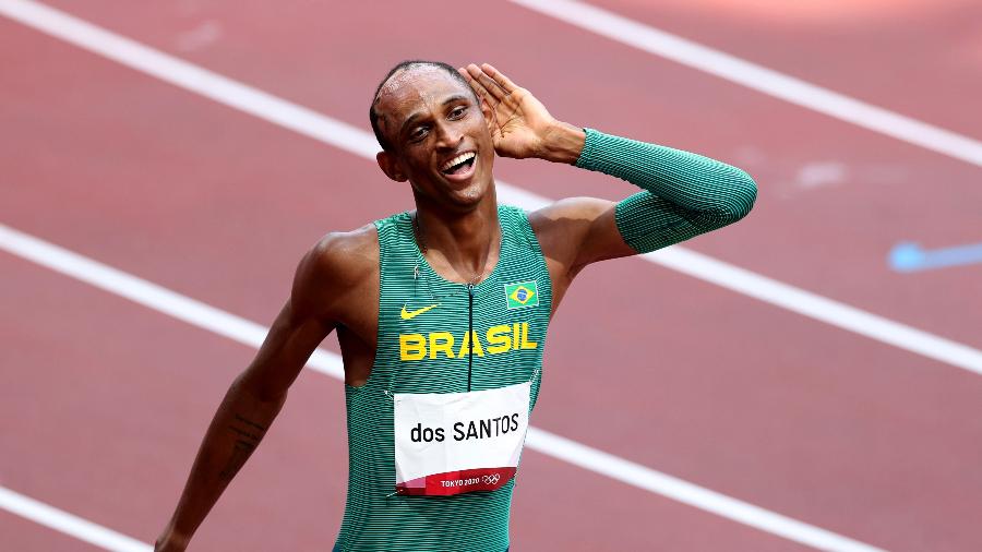 Alison Piu dos Santos, medalhista de bronze dos 400 m com barreira em Tóquio-2020 - Christian Petersen/Getty Images