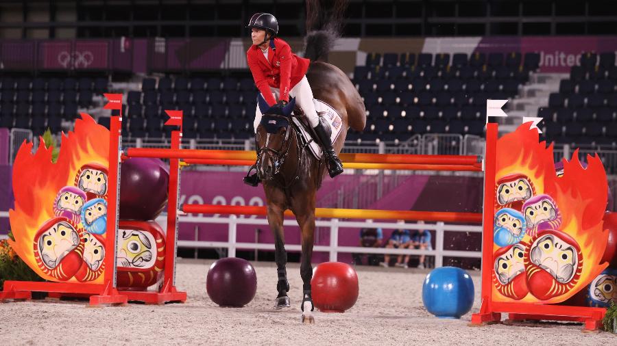 A norte-americana Laura Kraut montando Baloutinue, neto de Baloubet du Rouet - Julian Finney/Getty Images