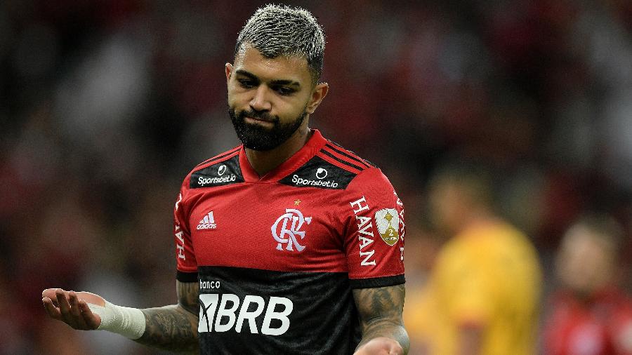 Gabigol lamenta chance perdida na partida entre Flamengo e Barcelona-EQU - Staff Images / CONMEBOL