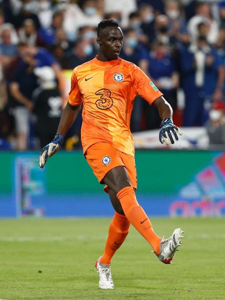 Mendy, goleiro do Chelsea, durante final do Mundial de Clubes contra o Palmeiras - Mohammad Karamali/DeFodi Images via Getty Images