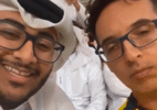 Paz e amor: torcedores discutem e já fazem as pazes em Qatar x Equador - Reprodução/Twitter