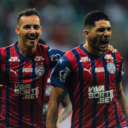 Michel Araújo comemora gol marcado pelo Bahia contra o Paysandu, na Copa do Brasil Michel Araújo comemora gol marcado pelo Bahia contra o Paysandu, na Copa do Brasil