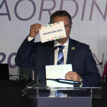 Neven Ilic, presidente da Panam, anuncia vitória de Assunção para o Pan de 2031 Neven Ilic, presidente da Panam, anuncia vitória de Assunção para o Pan de 2031