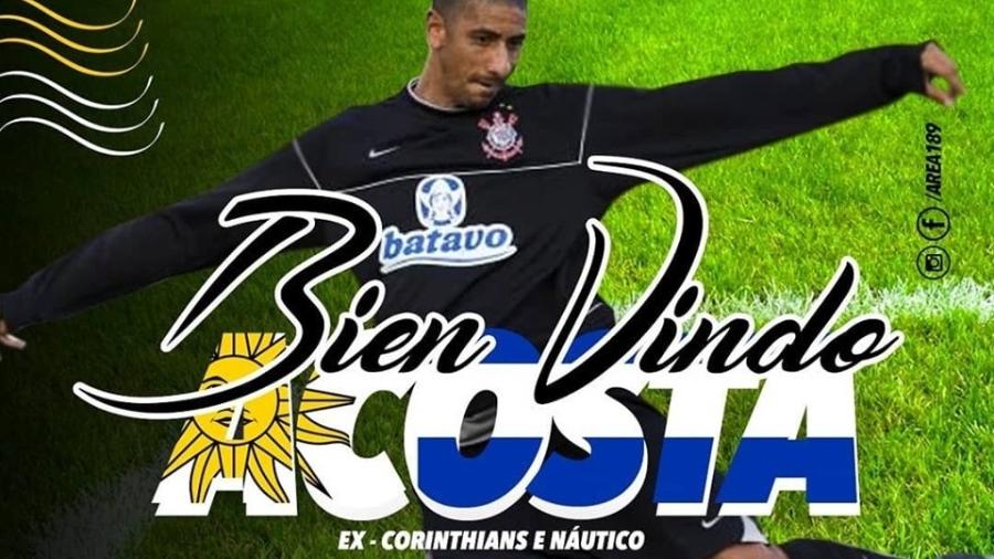 Acosta foi anunciado pelo Atlético Carioca, da quarta divisão do Rio de Janeiro - Reprodução