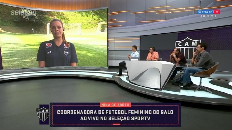 Nina de Abreu, coordenadora de futebol feminino do Atlético-MG, no Seleção SporTV - Reprodução/SporTV