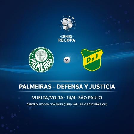 Palmeiras x Defensa: Conmebol divulga arbitragem da Recopa Sul-Americana - Twitter