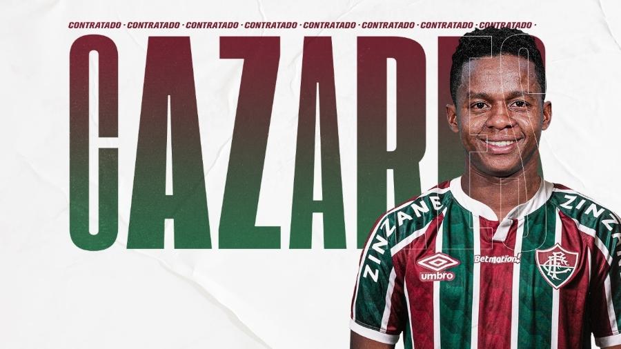 Cazares foi anunciado oficialmente pelo Fluminense pelas redes sociais do clube - Divulgação/Fluminense FC